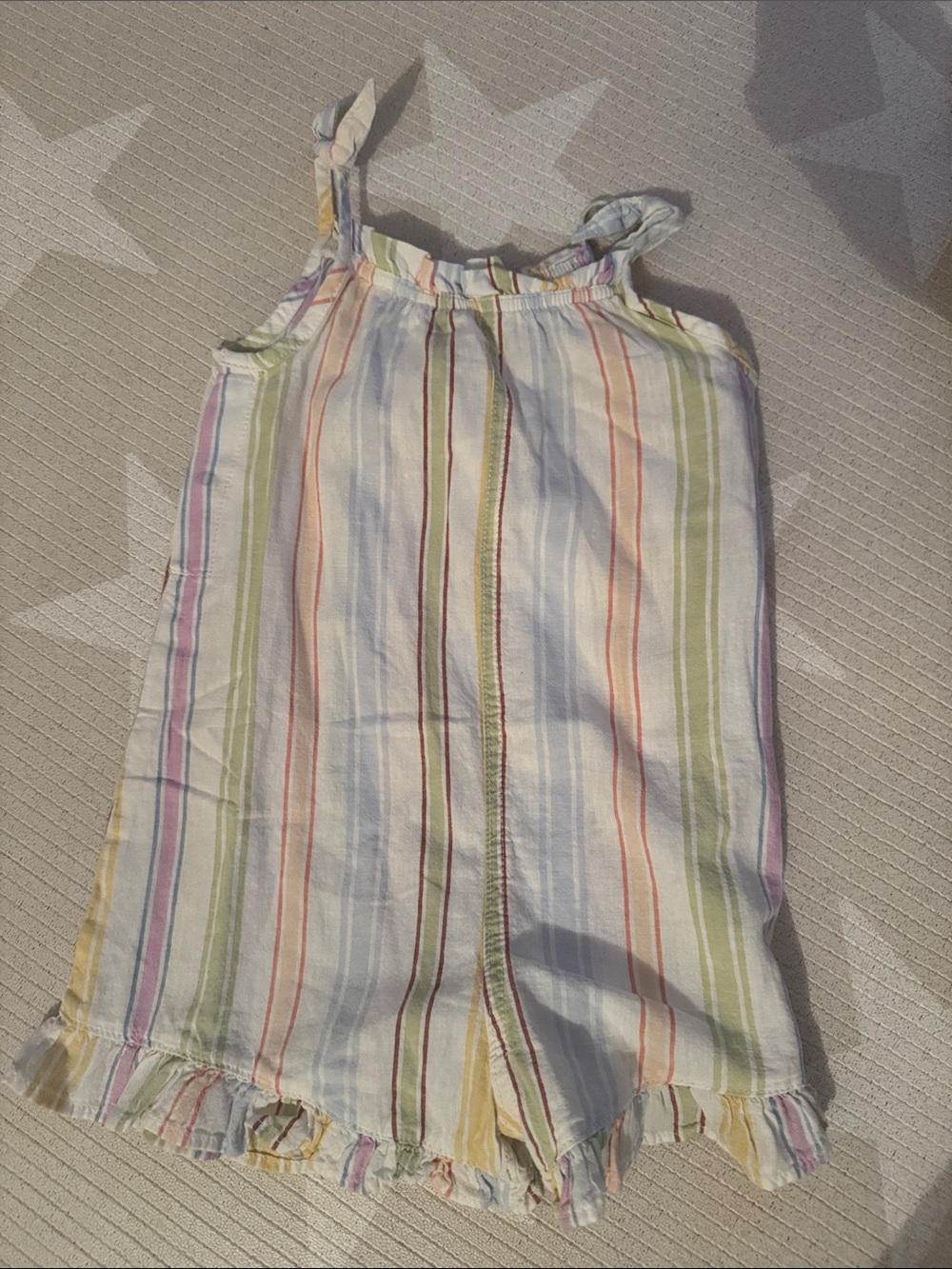 Toddler Striped Multi-Color Summer Romper